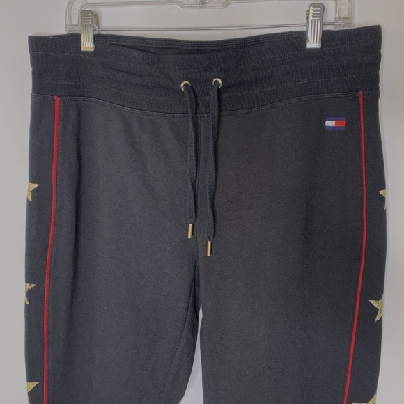 Tommy Hilfiger Star Print Side Seam Drawstring Tie Waist Sweatpants Size XL - Picture 2 of 9